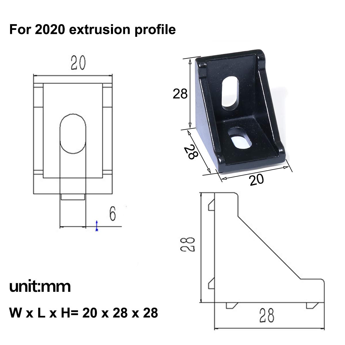 5 шт./10 шт. 2020 3030 угловой – обзор и цена Corner Bracket Angle