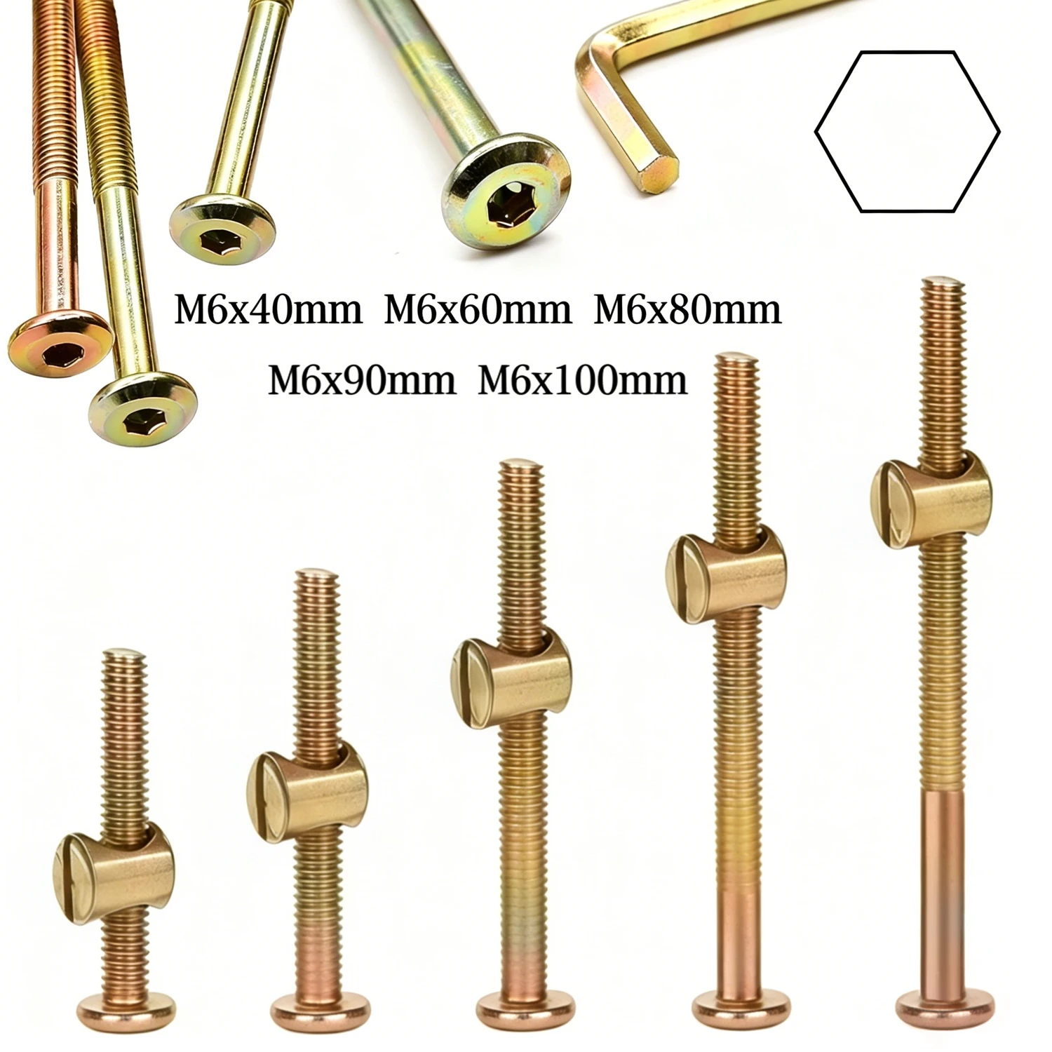 10/20 шт. винтов с цилиндричес – обзор и цена Furniture Hardware Barrel Nut