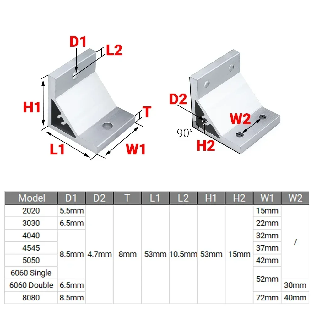 4 шт., угловой кронштейн 90 гр – обзор и цена Corner Bracket Angle