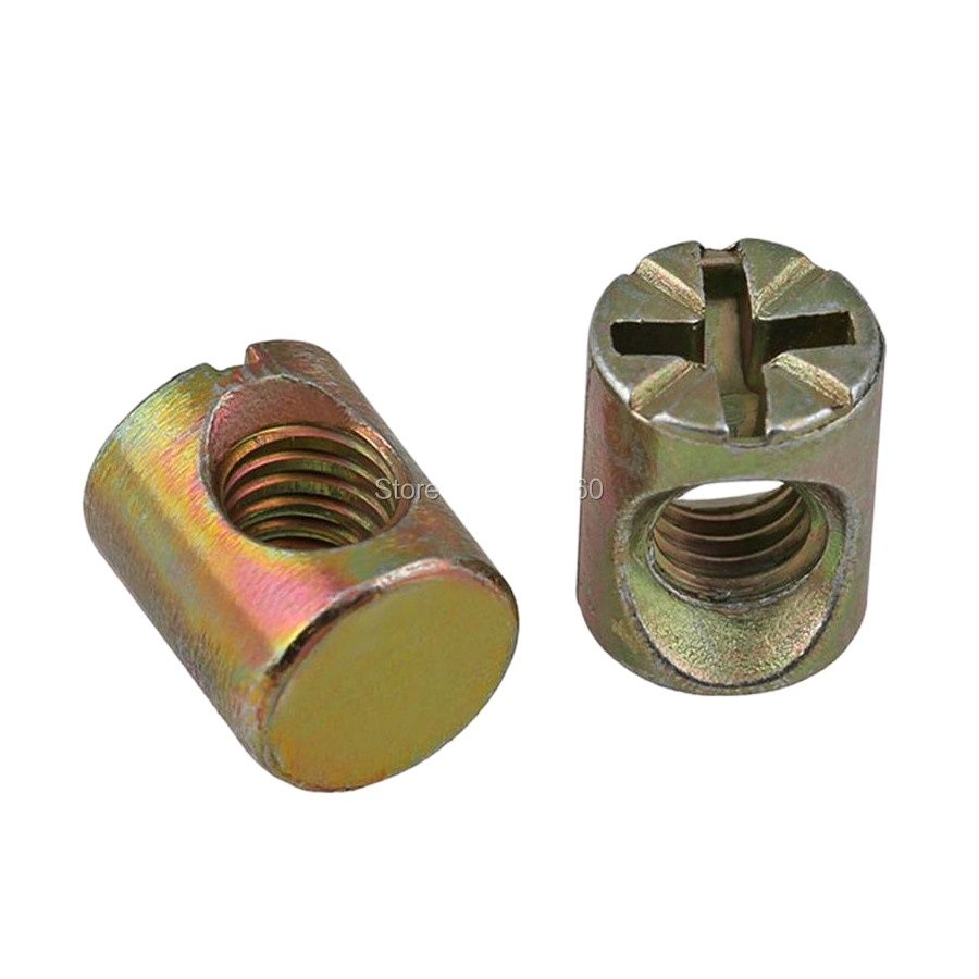 100 шт. цветных оцинкованных г – обзор и цена Furniture Hardware Barrel Nut