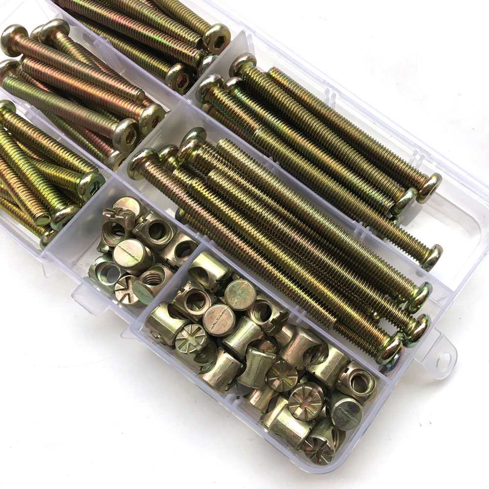 100 шт. M6 бочковая дюбель-гай – обзор и цена Furniture Hardware Barrel Nut